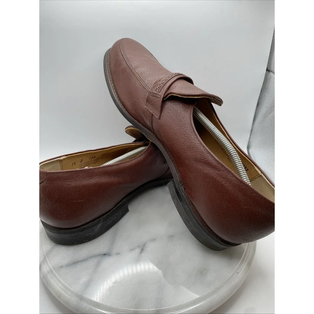 Leather Classics Slip On Loafers  Dress Shoes Neolite Heels USA  Mens Size 14 D